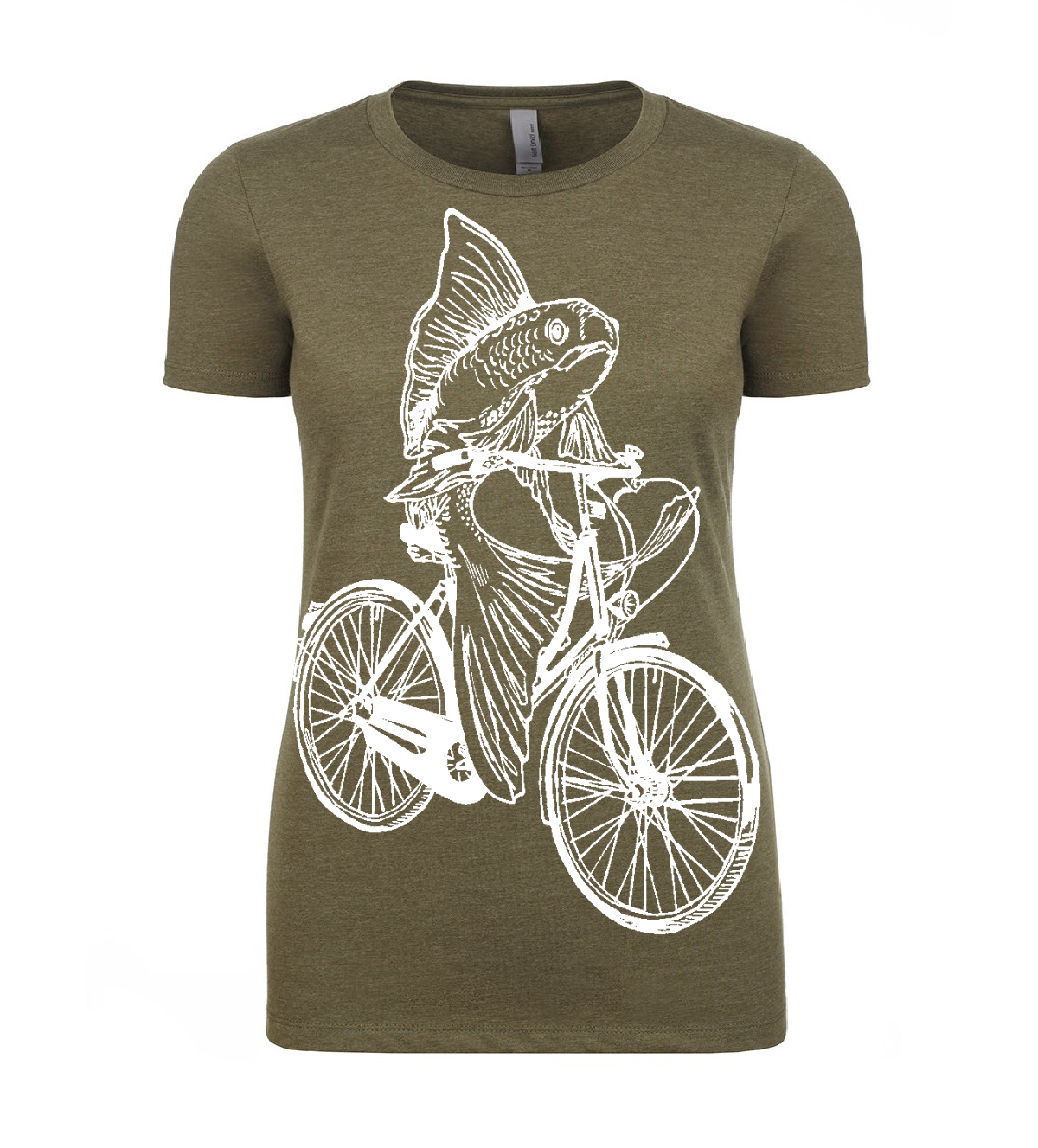 Fish on a Bicycle Ladies T Shirt