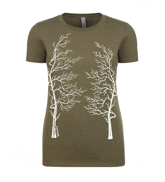 Bare Trees as Lungs Ladies T Shirt