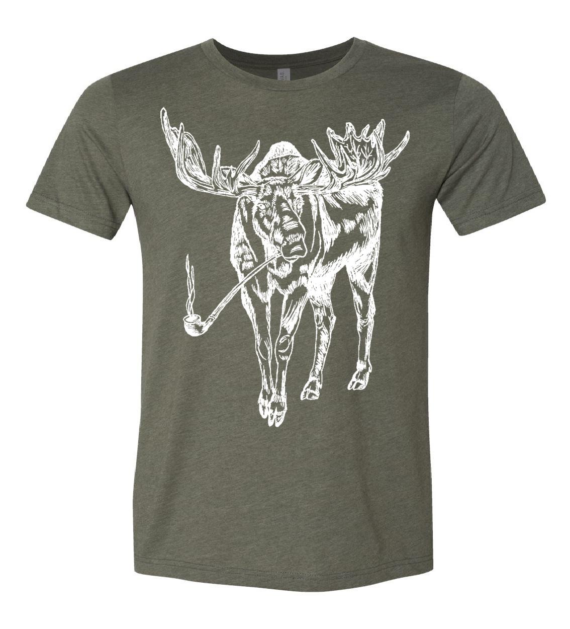 Moose Smoking a Pipe Unisex T Shirt