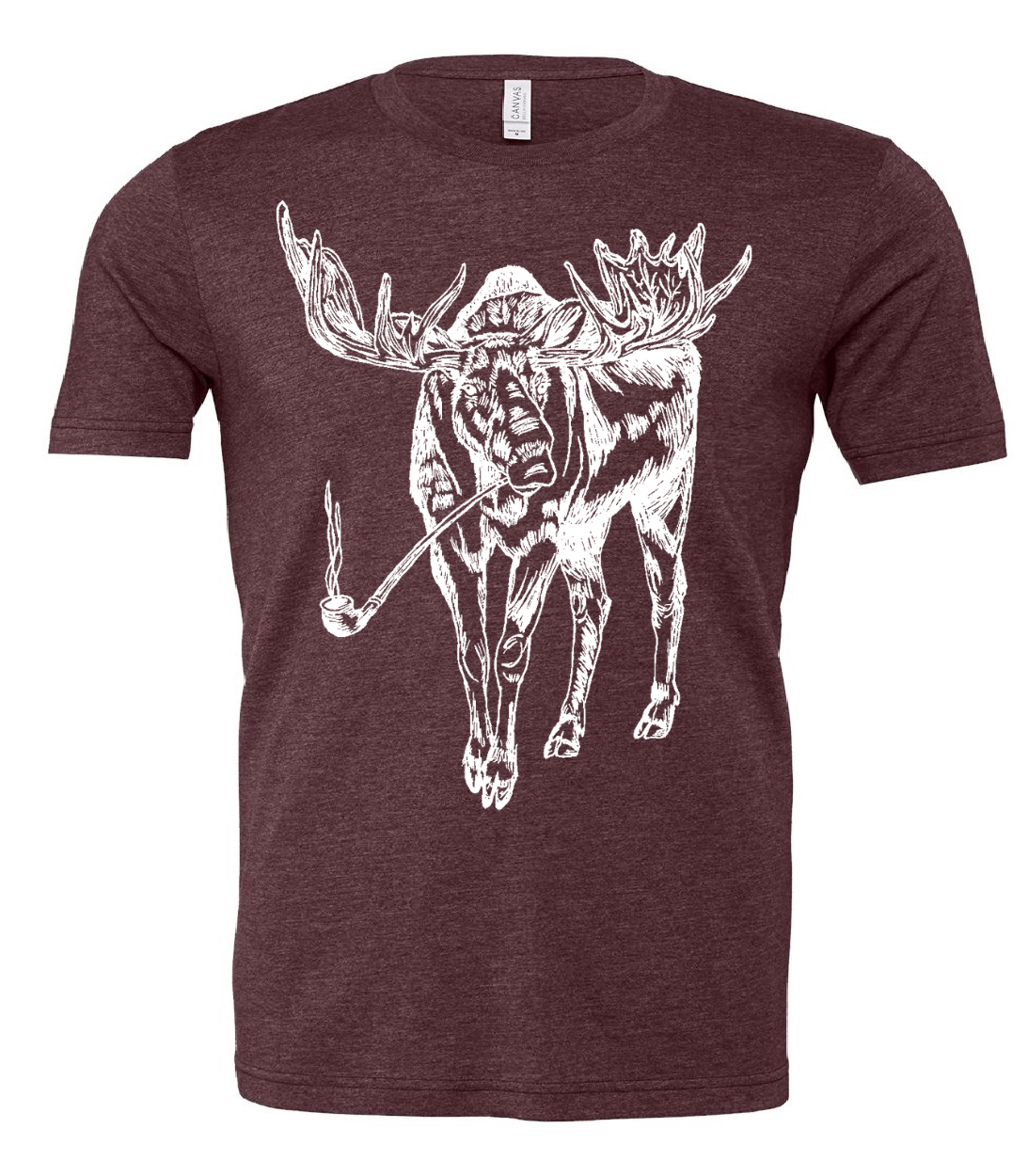 Moose Smoking a Pipe Unisex T Shirt