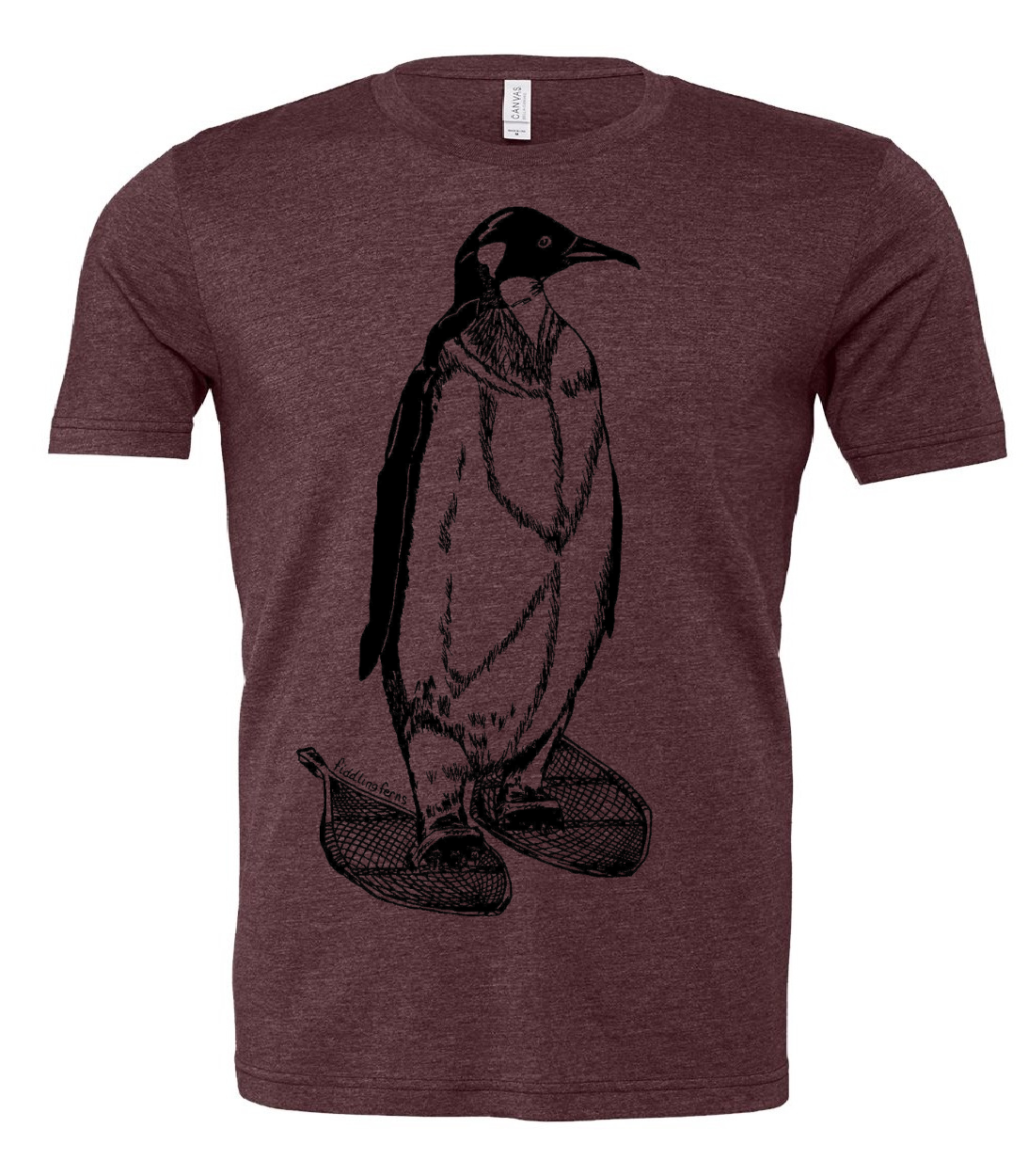 Penguin on Snowshoes Unisex T Shirt