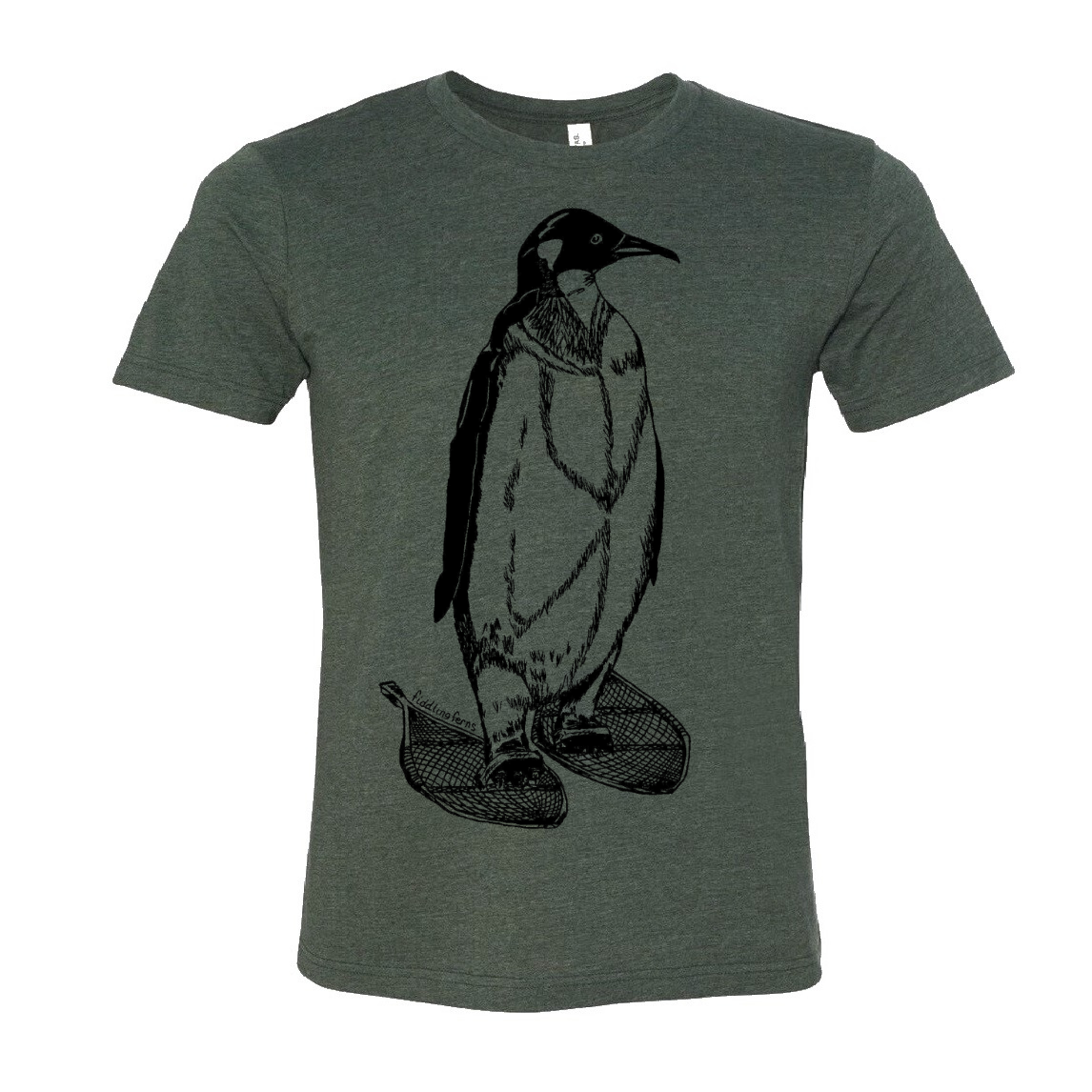 Penguin on Snowshoes Unisex T Shirt