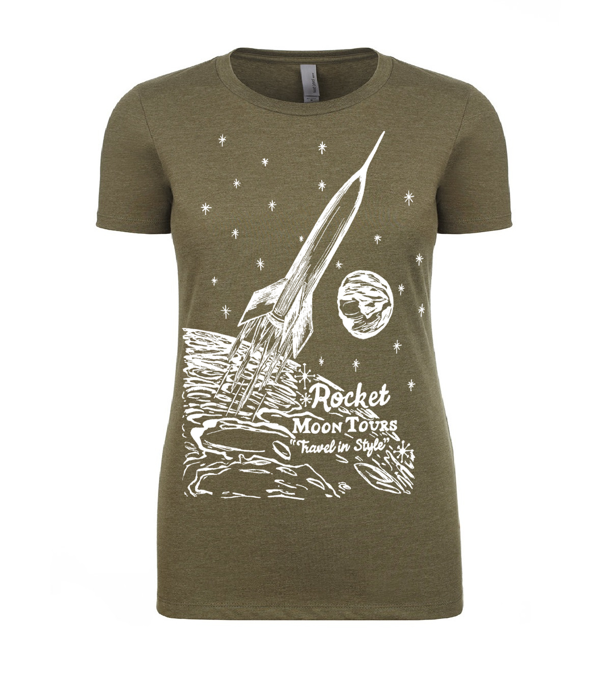 Rocket Moon Tours Ladies T Shirt