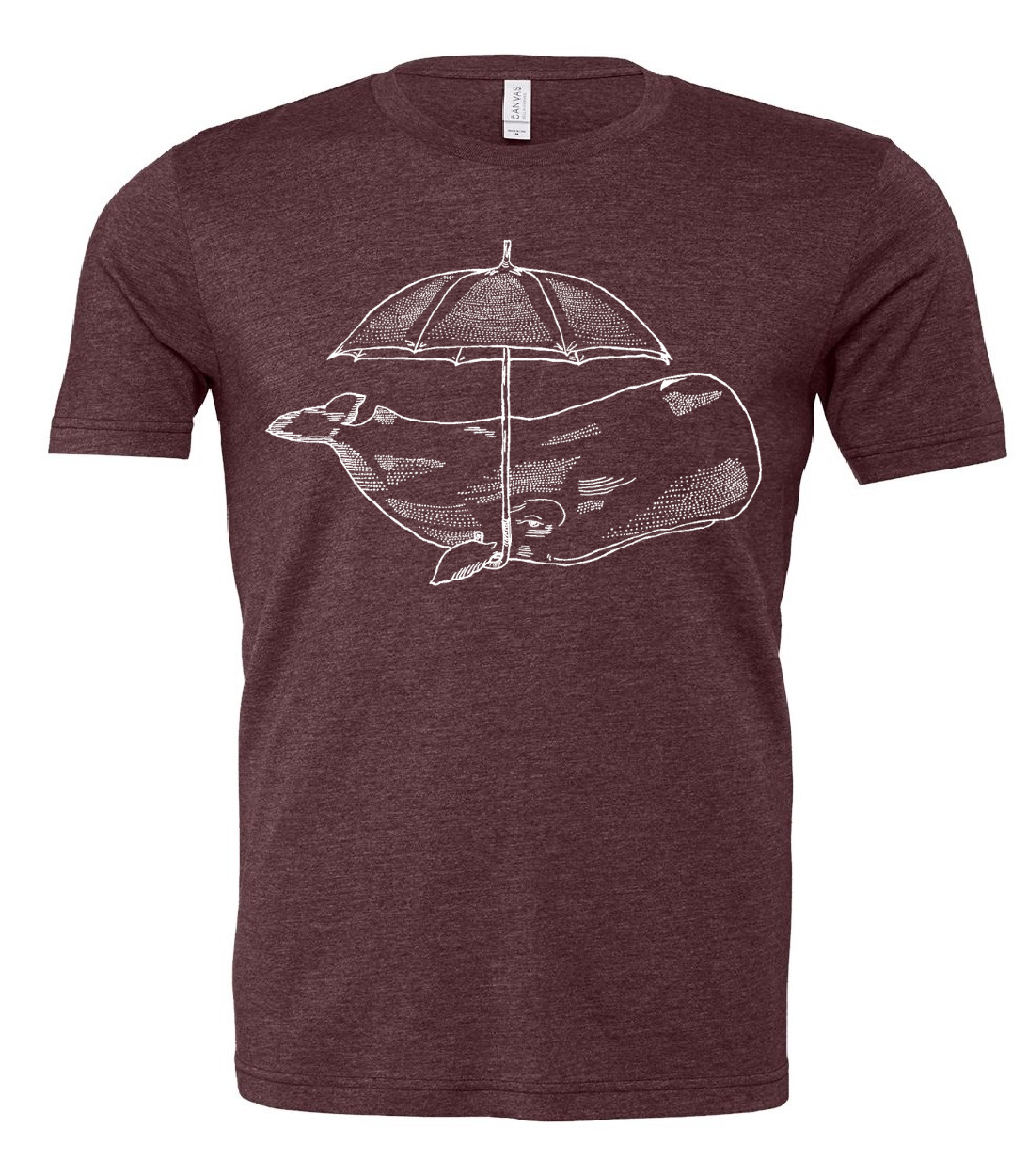 Whale with an Umbrella Unisex T Shirt