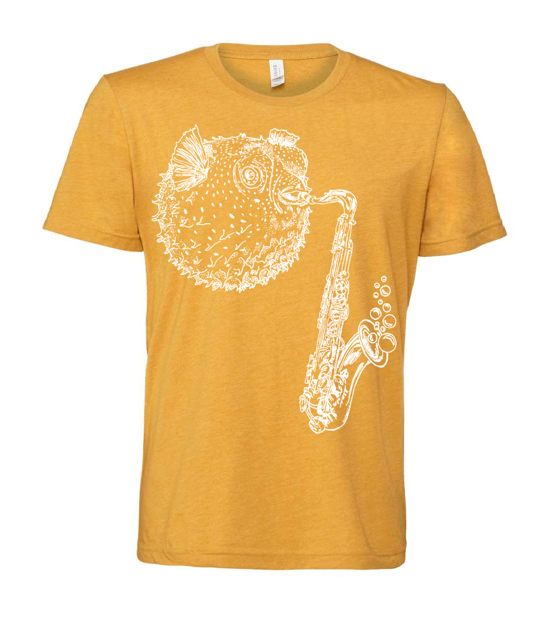 Blowfish Playing Saxophone Unisex T Shirt