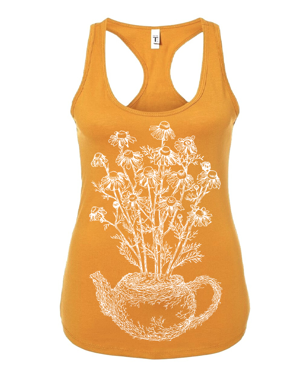 Chamomile Teapot Ladies Tank Top