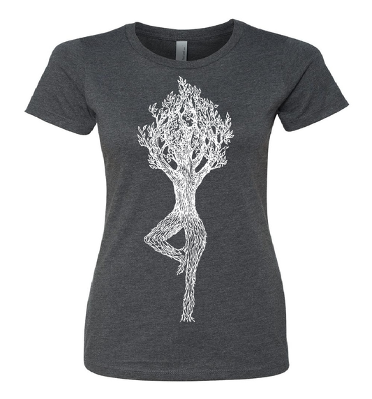 Tree Pose Ladies T Shirt