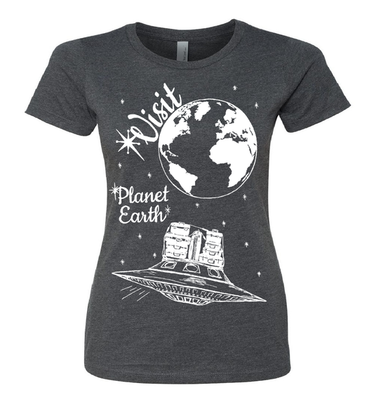 Visit Planet Earth Ladies Snug Fit T Shirt