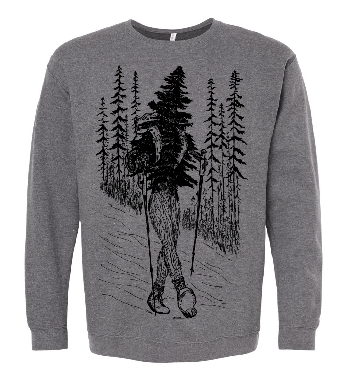 Hiking Tree Unisex Fleece Crewneck