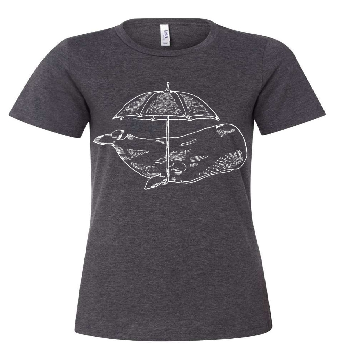 Whale with an Umbrella Ladies Loose Fit T Shirt