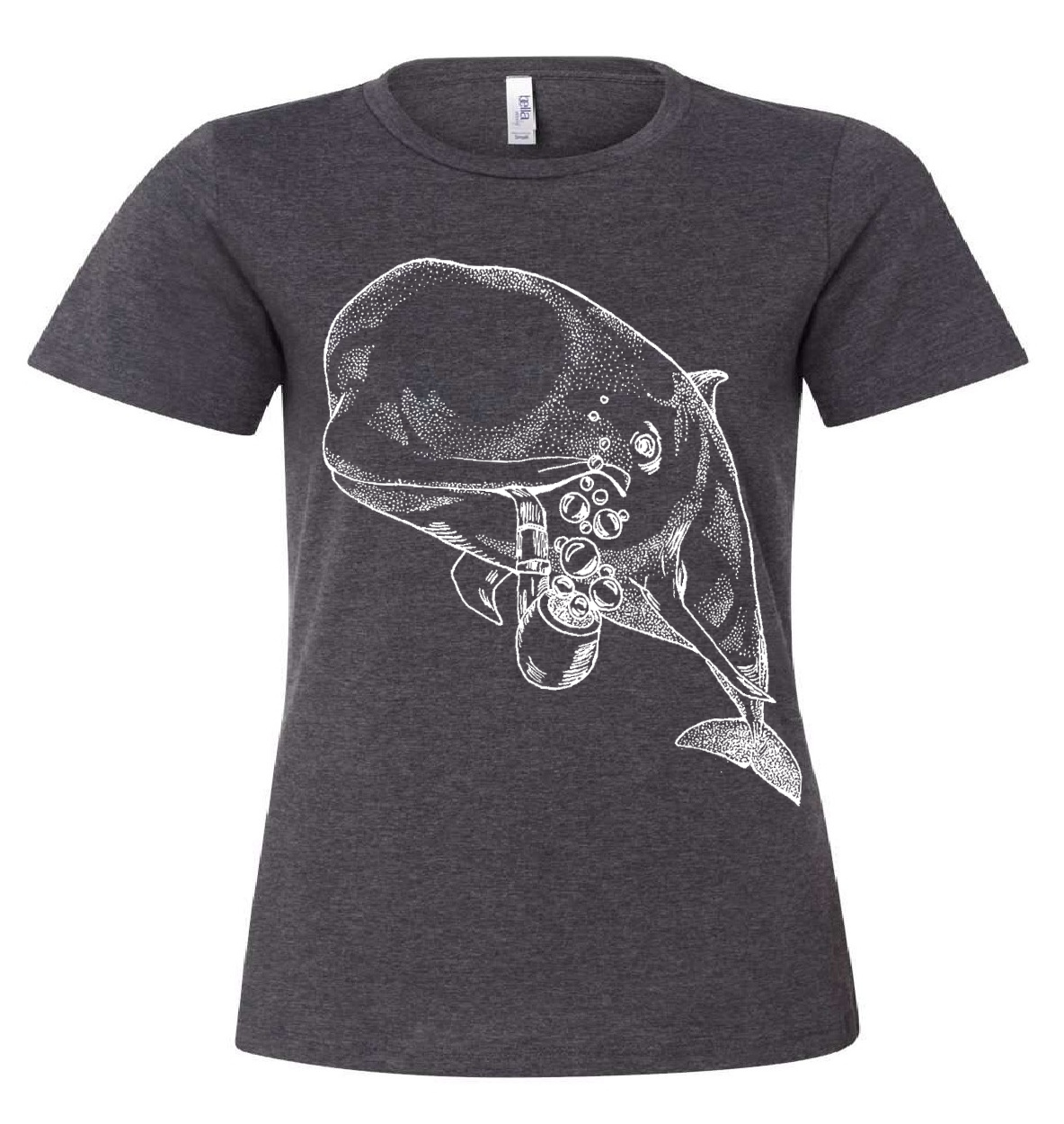 Pilot Whale with a Pipe Ladies Loose Fit T Shirt