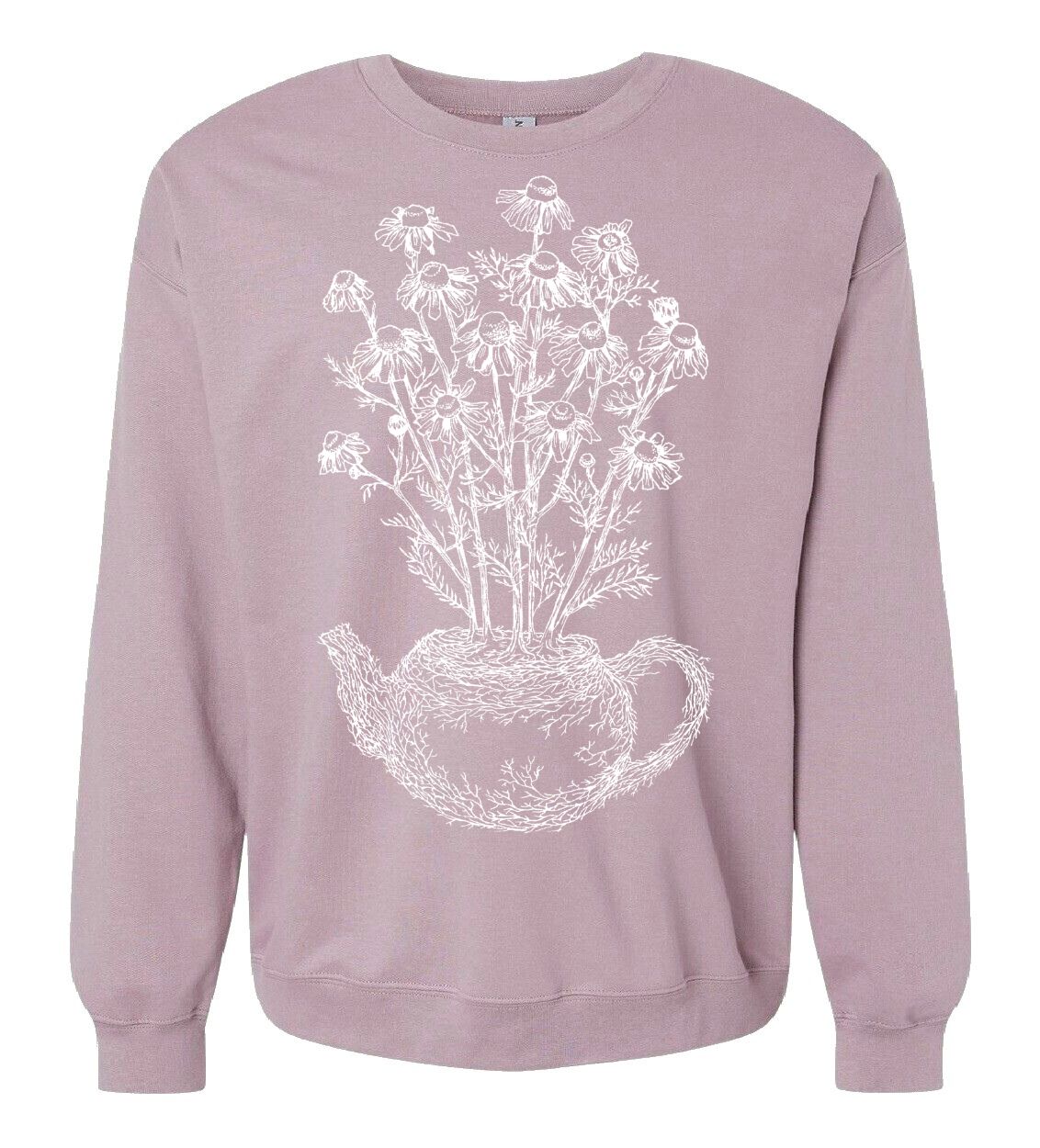 Chamomile Teapot Unisex Fleece Crewneck