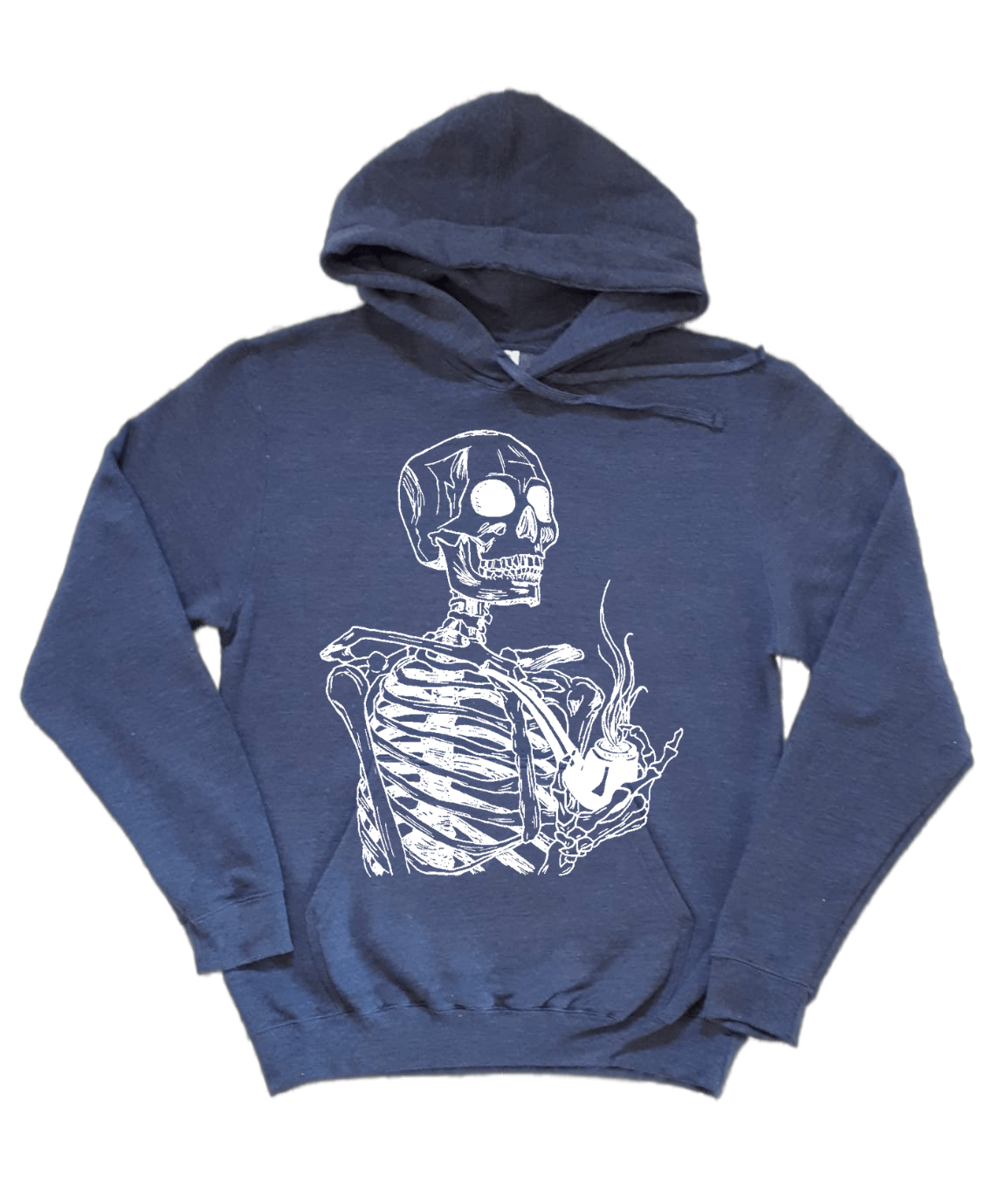 Skeleton Smoking a Pipe Unisex Fleece Hoodie