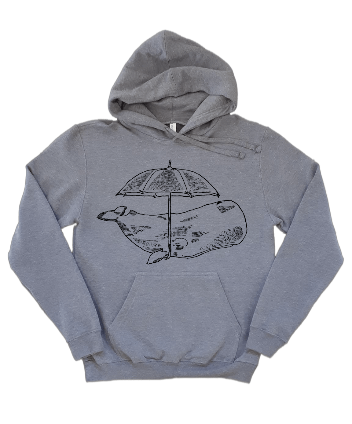 Whale with an Umbrella Unisex Fleece Hoodie