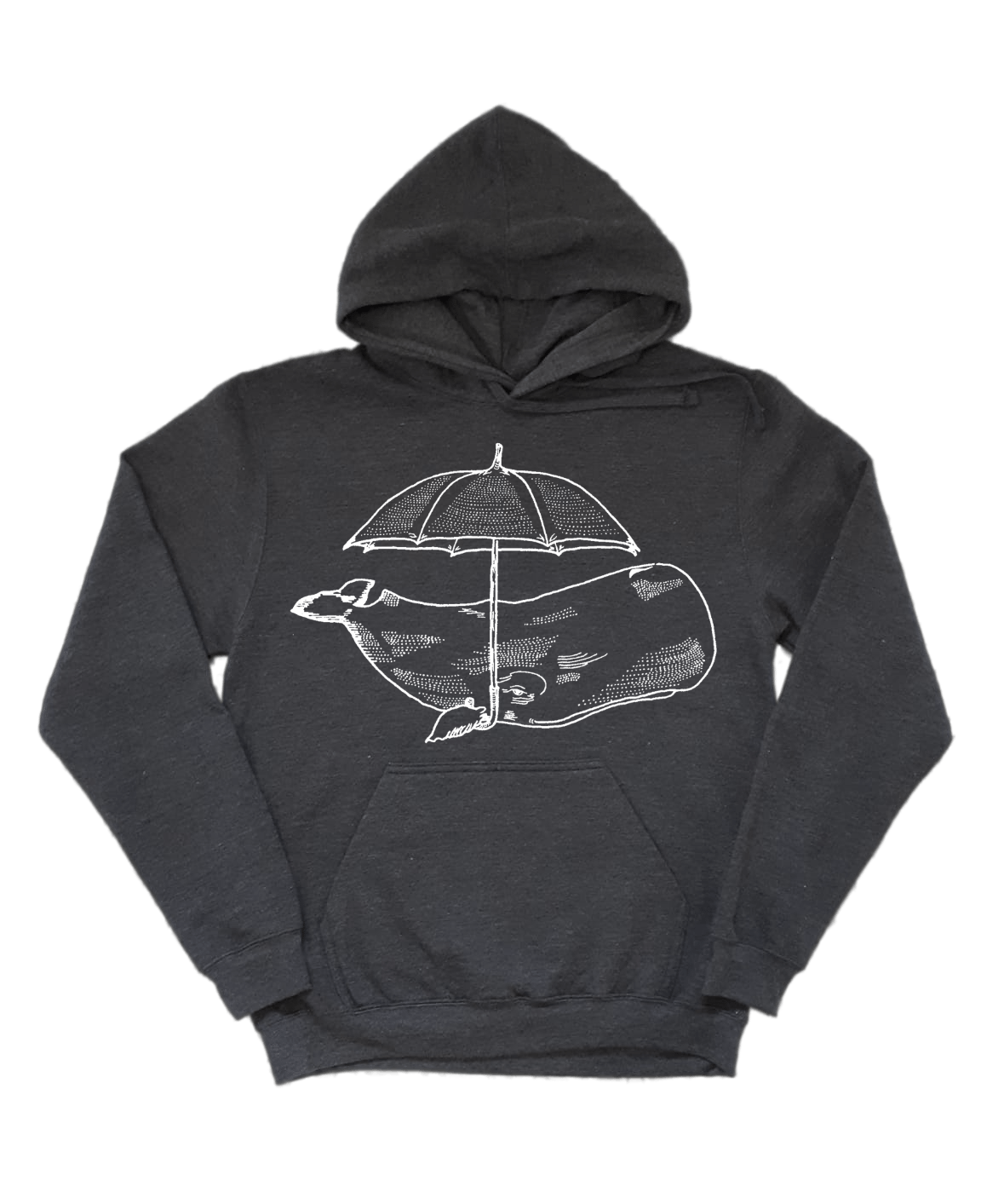 Whale with an Umbrella Unisex Fleece Hoodie