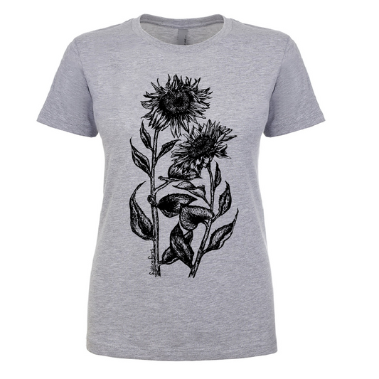 Sunflowers Ladies Snug Fit T Shirt