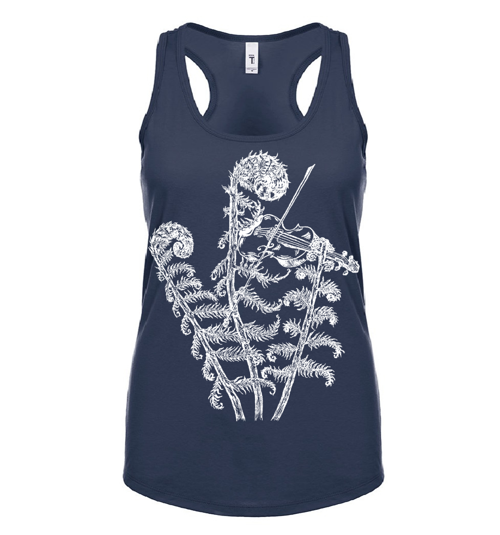 Fiddleheads Playing the Fiddle Ladies Tank Top