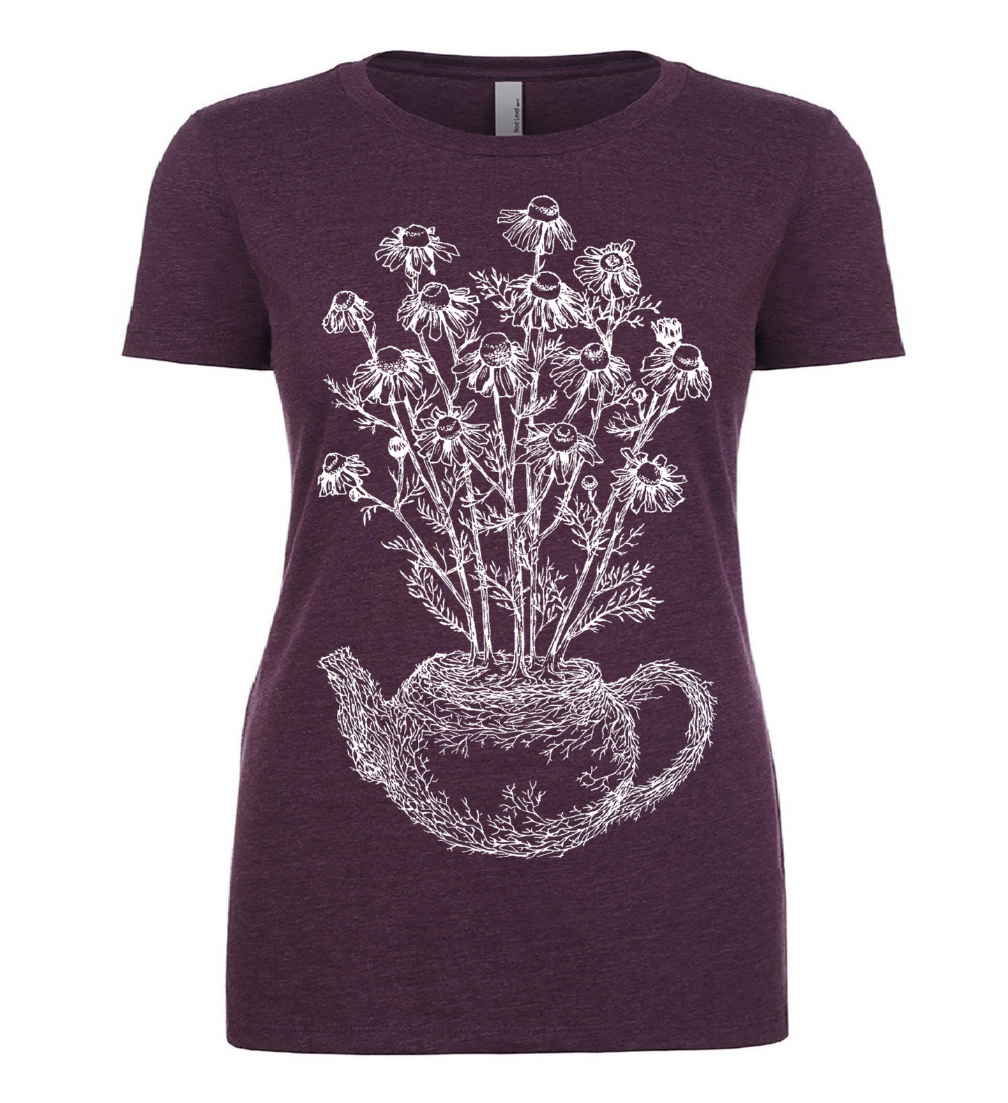 Chamomile Teapot Ladies T Shirt