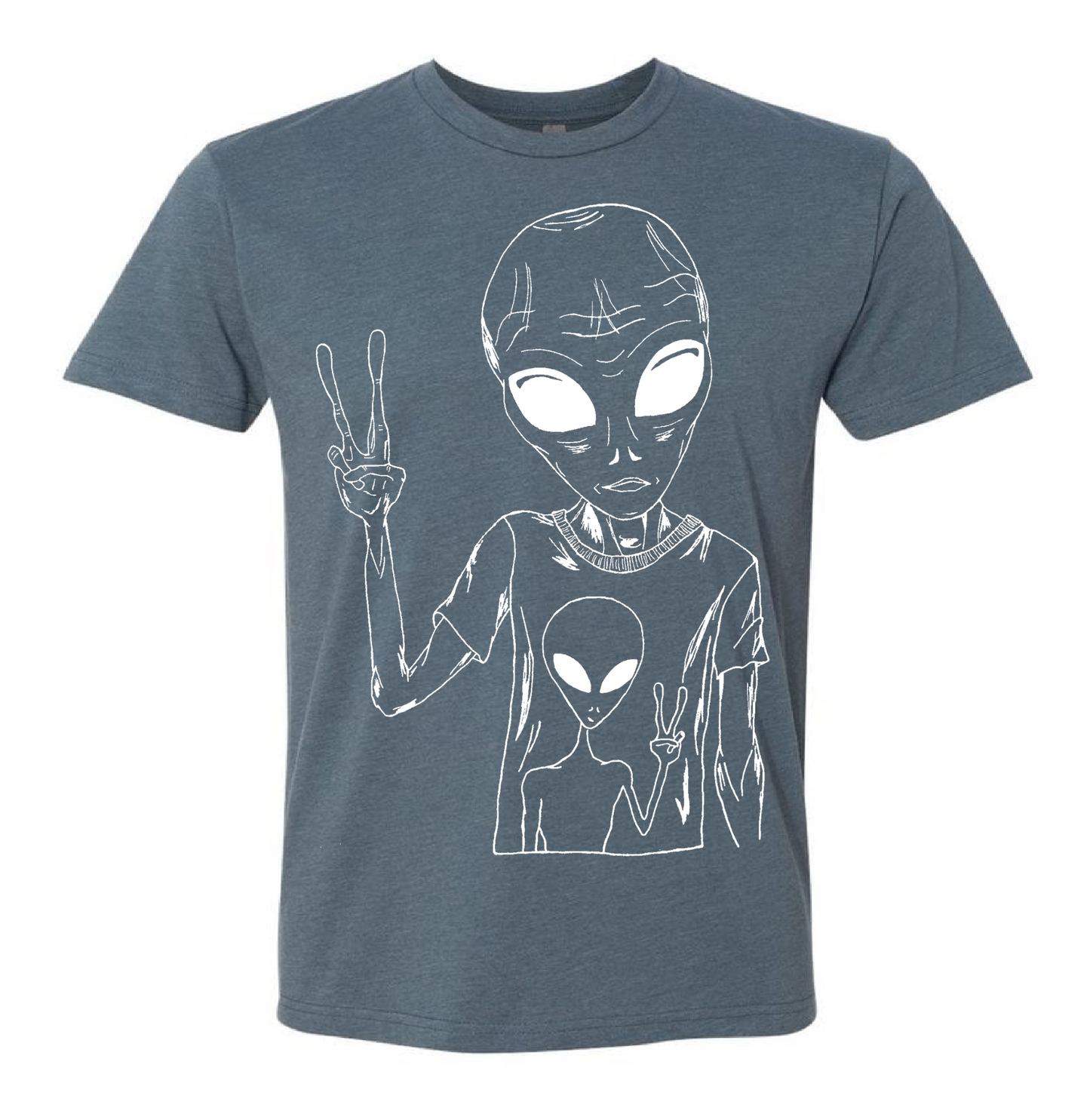 Alien Wearing an Alien T-Shirt Unisex T Shirt