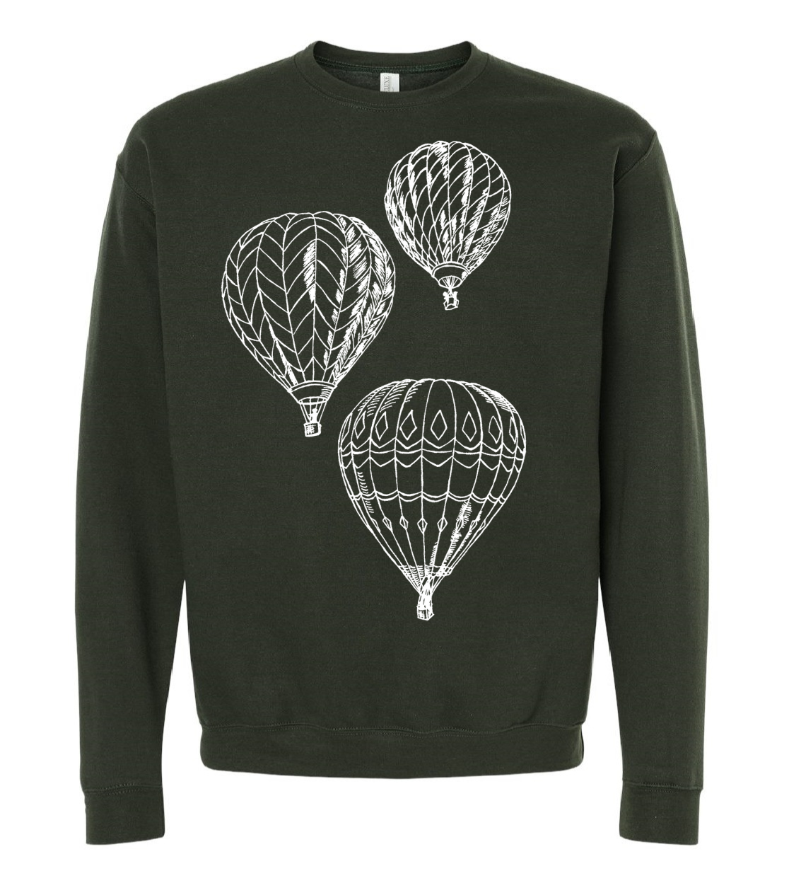 Hot Air Balloons Unisex Fleece Crewneck