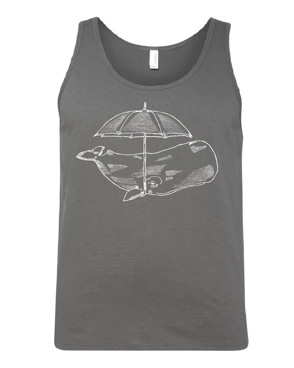 Whale with an Umbrella Unisex Tank Top