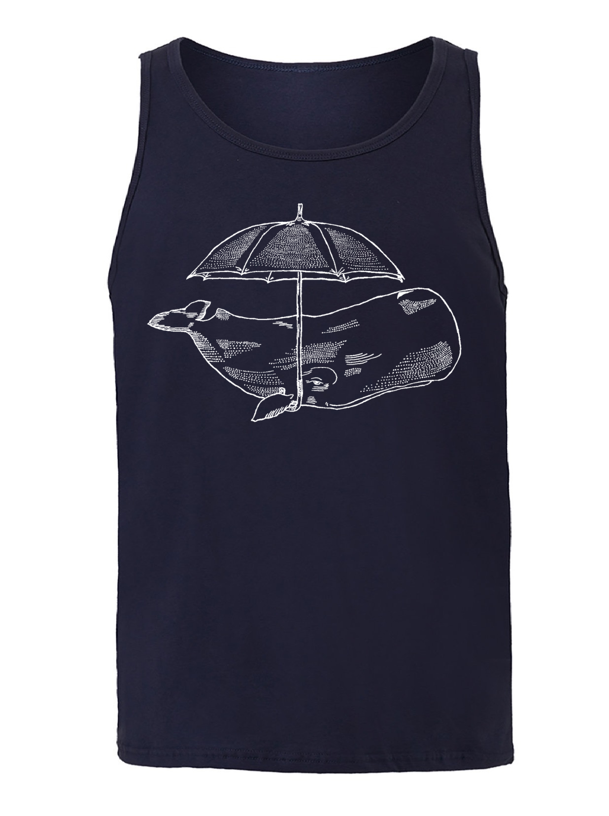 Whale with an Umbrella Unisex Tank Top