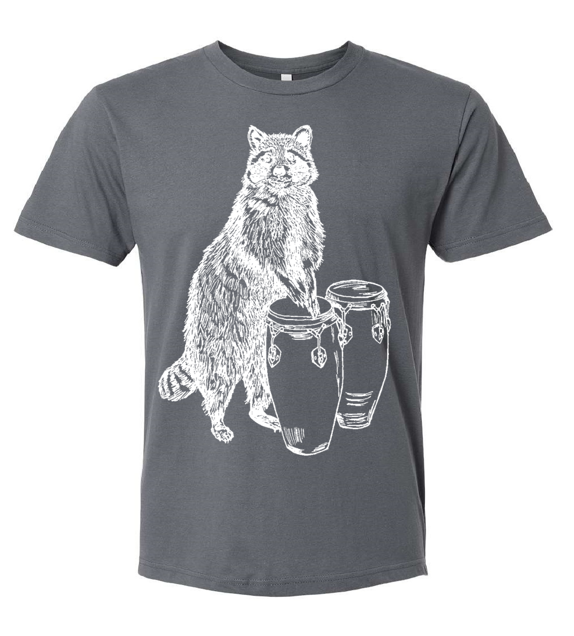 Raccoon Playing Conga Drums Unisex T Shirt