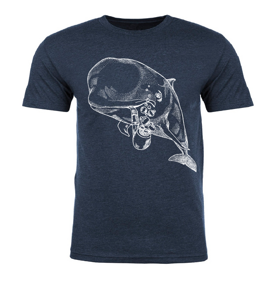 Pilot Whale with a Pipe Unisex T Shirt
