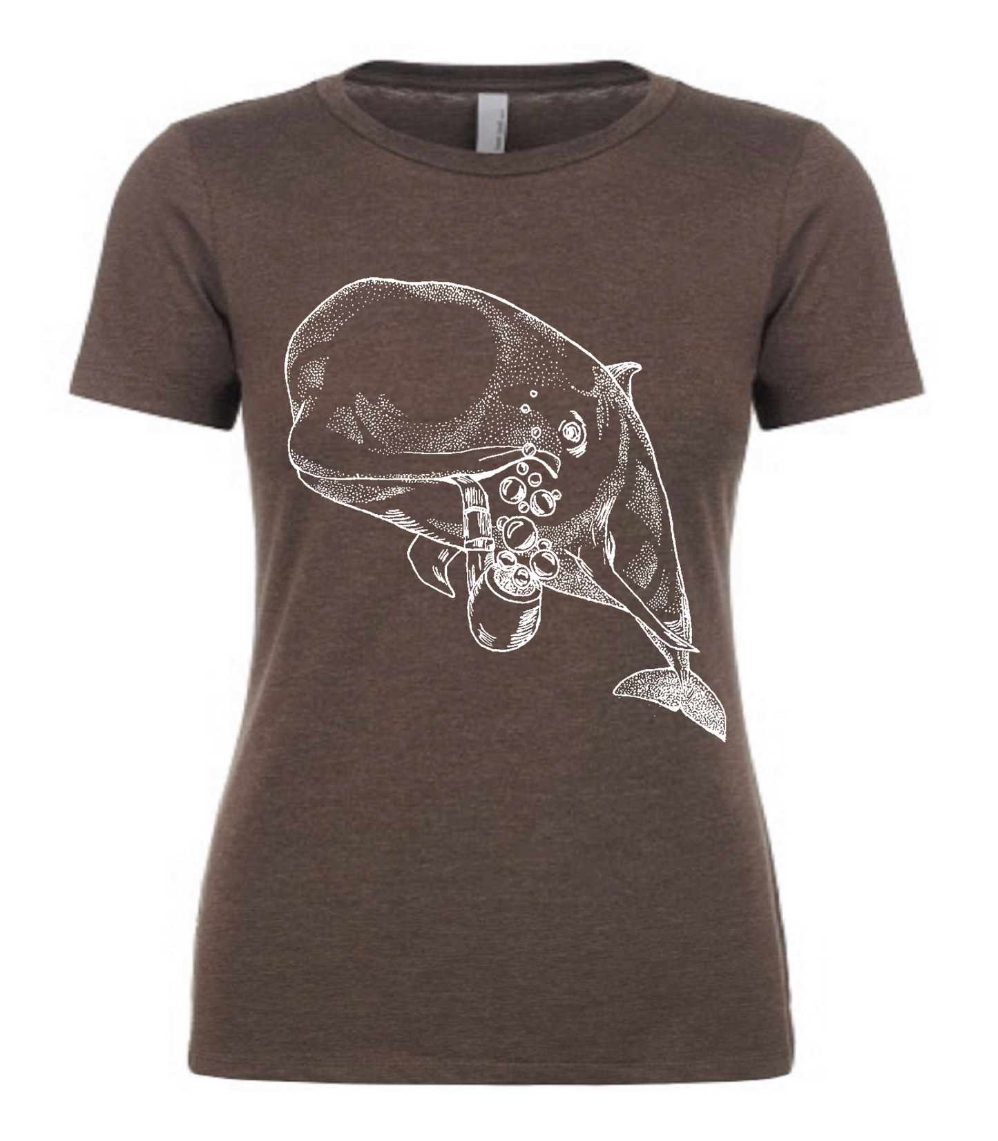 Pilot Whale with a Pipe Ladies T Shirt