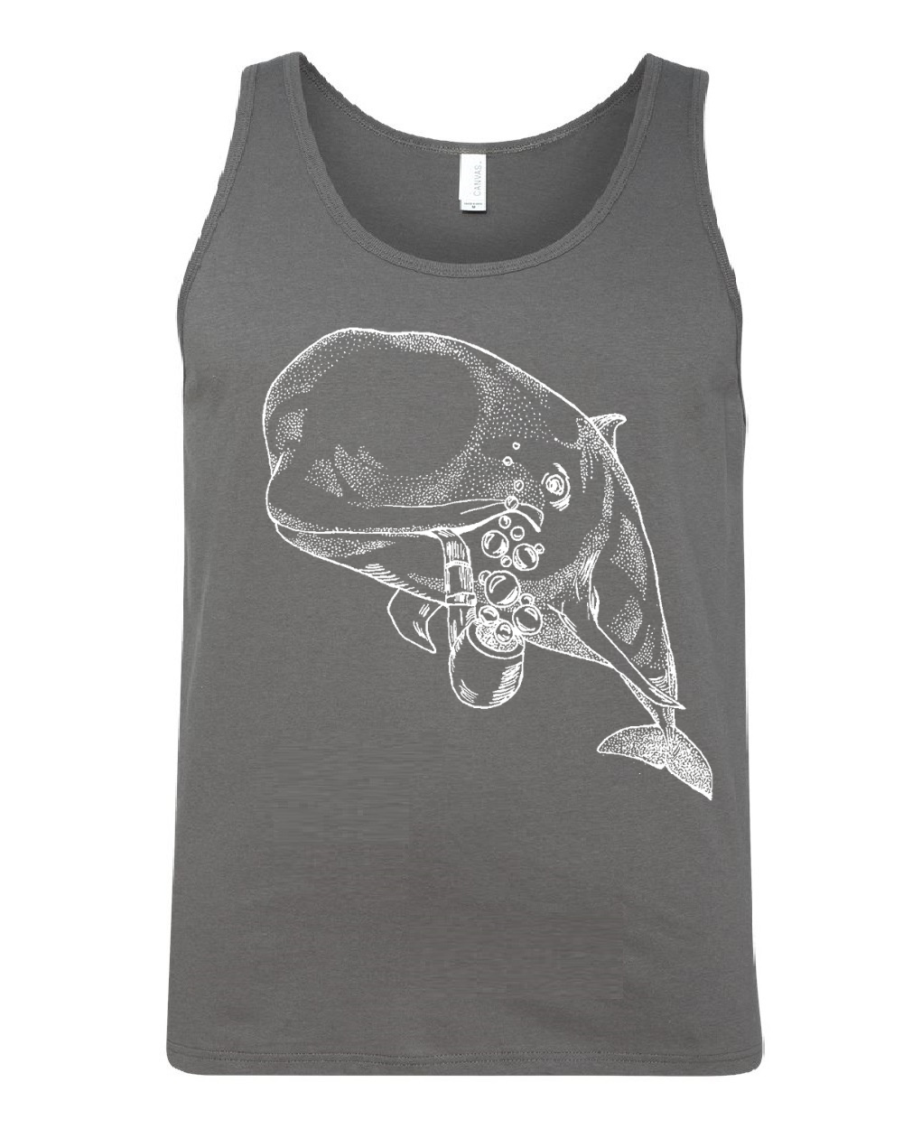 Pilot Whale with a Pipe Unisex Tank Top