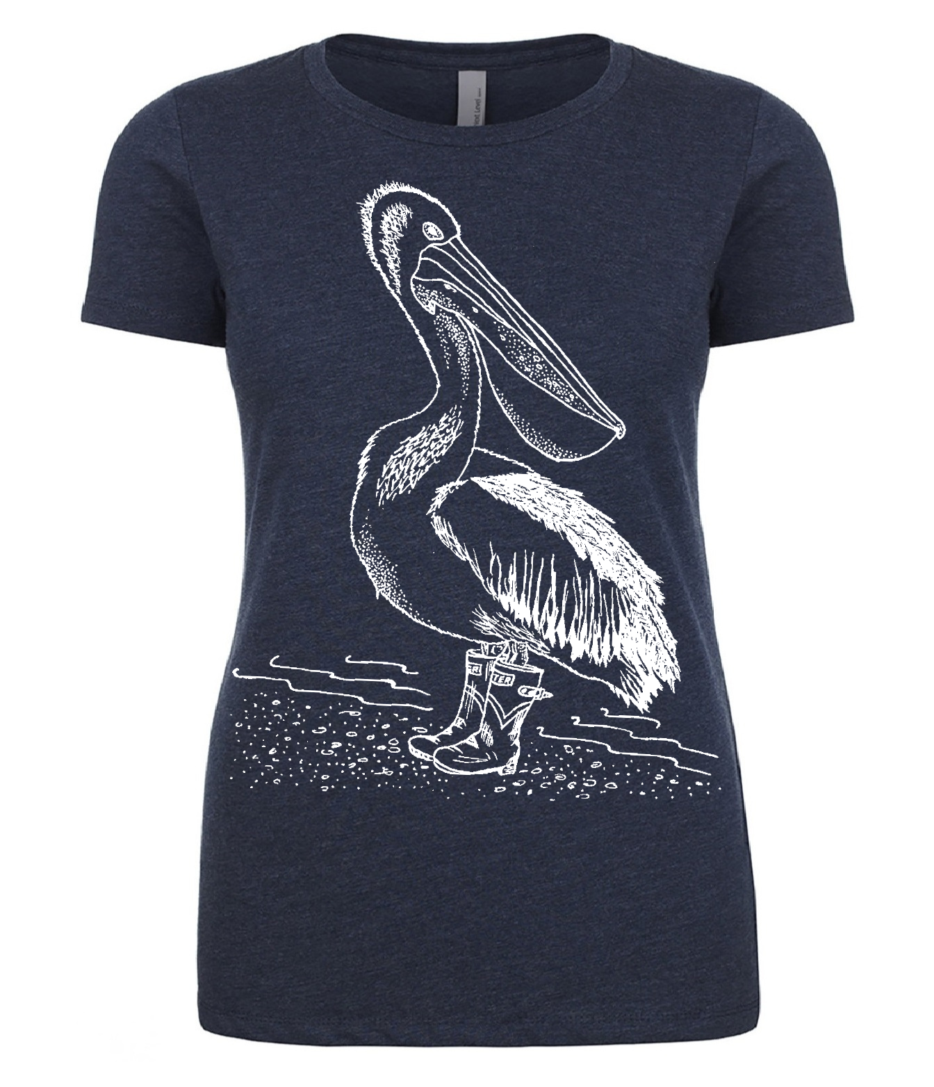 Pelican in Rain Boots Ladies T Shirt