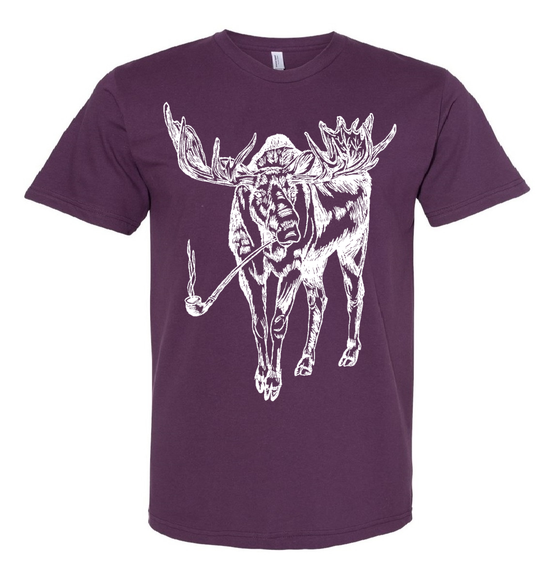 Moose Smoking a Pipe Unisex T Shirt