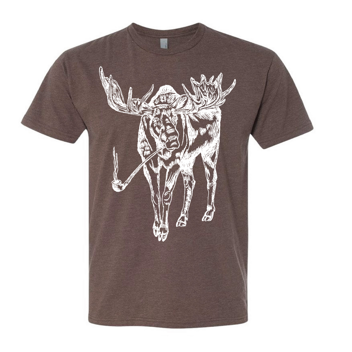 Moose Smoking a Pipe Unisex T Shirt