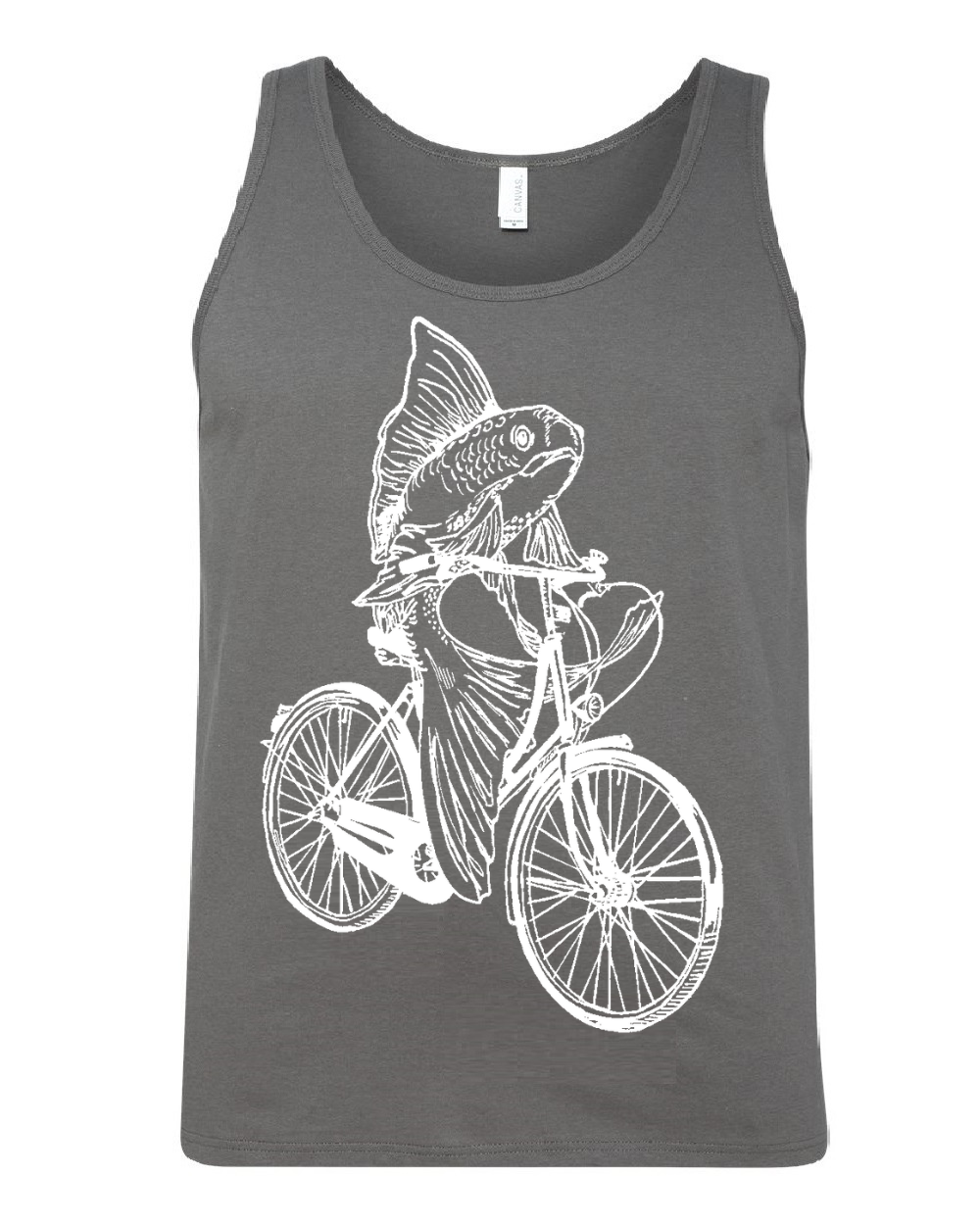 Fish on a Bicycle Unisex Tank Top