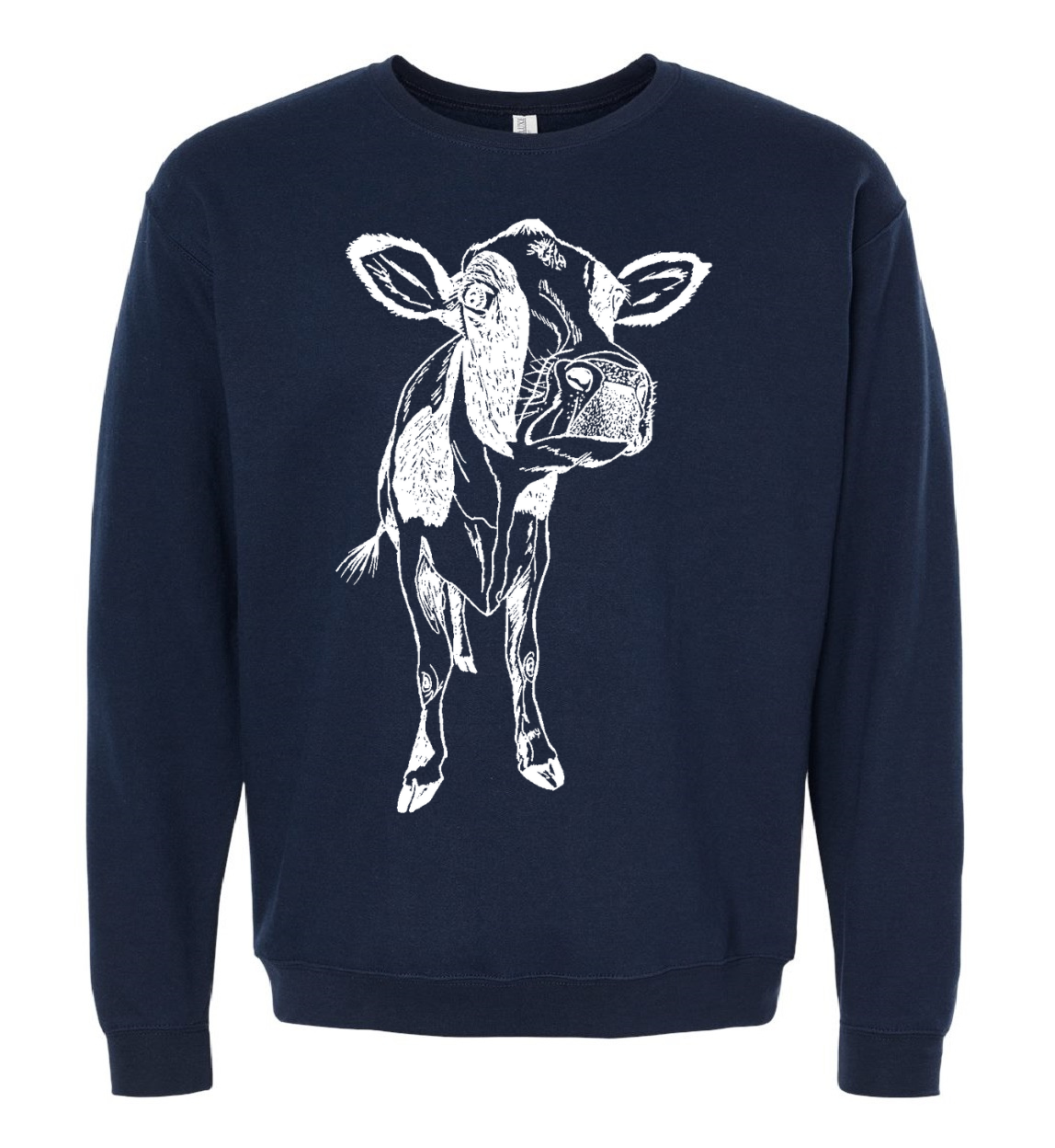 Curious Cow Unisex Fleece Crewneck