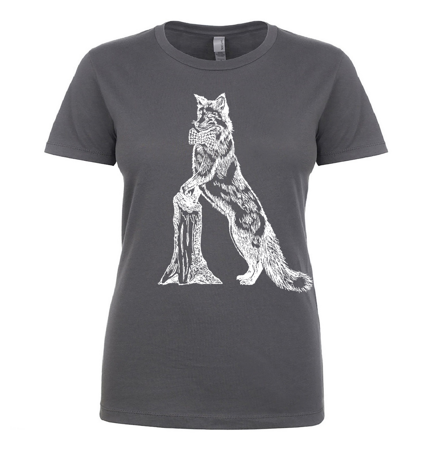 Fox in a Houndstooth Bowtie Ladies T Shirt