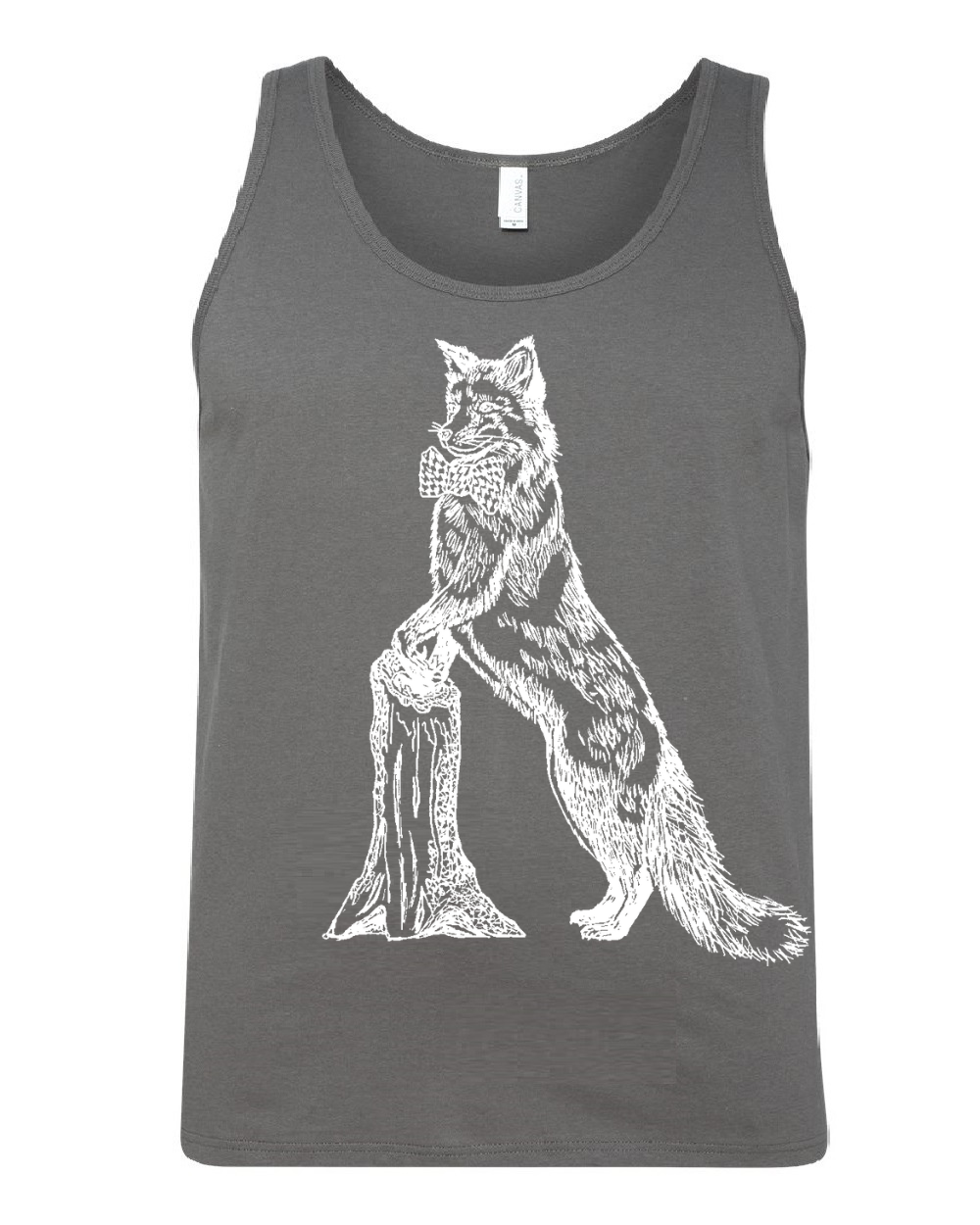 Fox in a Houndstooth Bowtie Unisex Tank Top