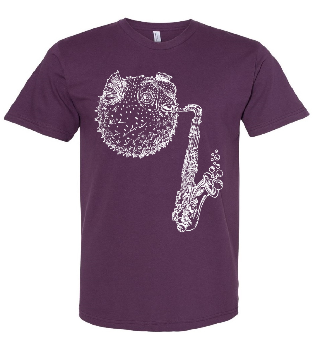 Blowfish Playing Saxophone Unisex T Shirt