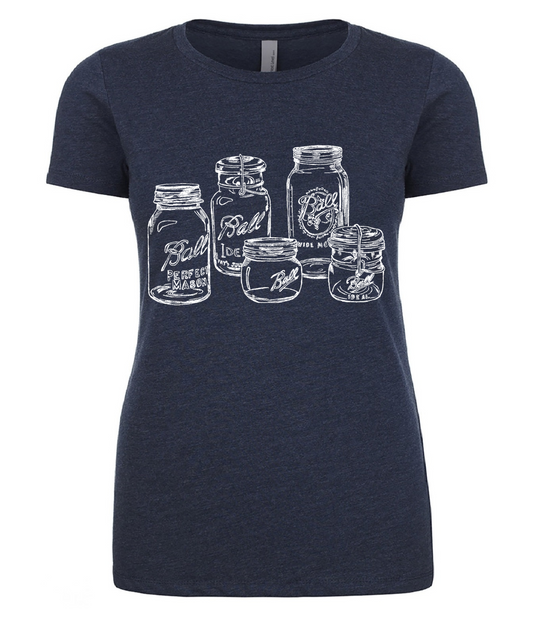 Mason Jars Ladies Snug Fit T Shirt