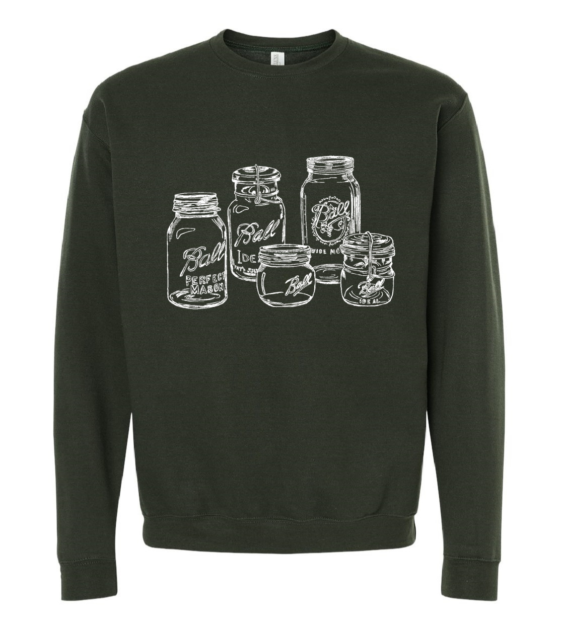 Mason Jars Unisex Fleece Crewneck