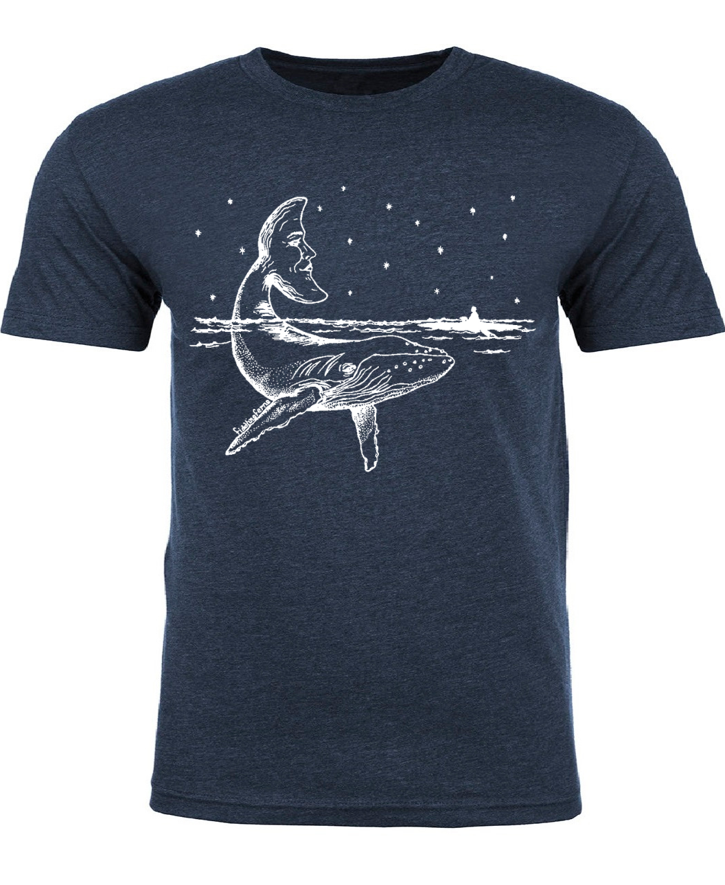 Whale with a Moon Tail Unisex T Shirt