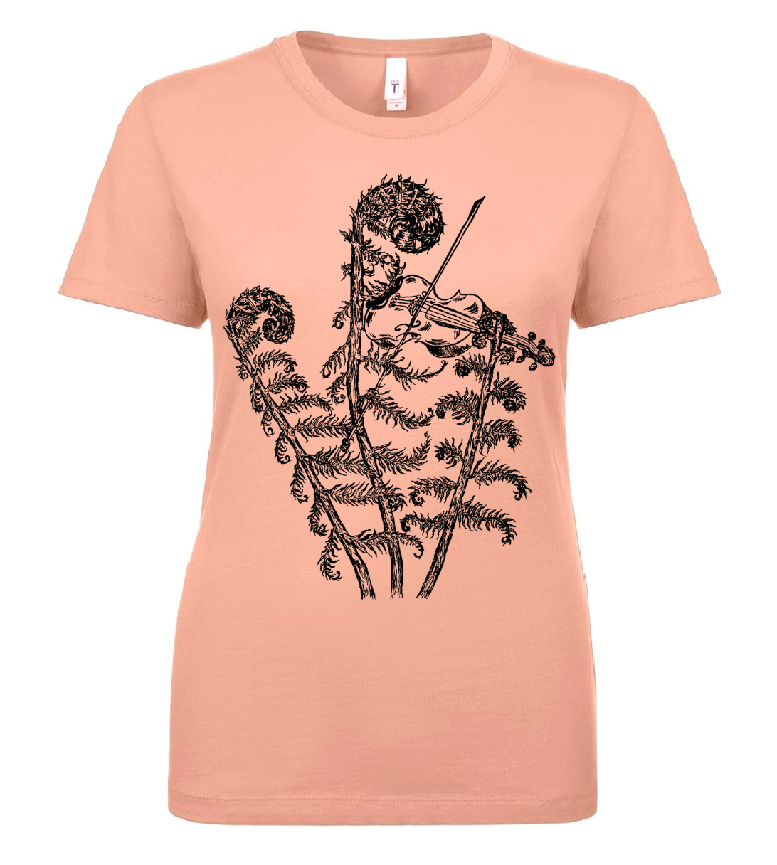 Fiddling Fiddleheads Ladies T Shirt