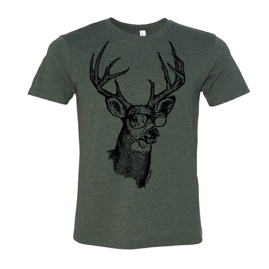 Handsome Buck with Glasses Unisex T Shirt
