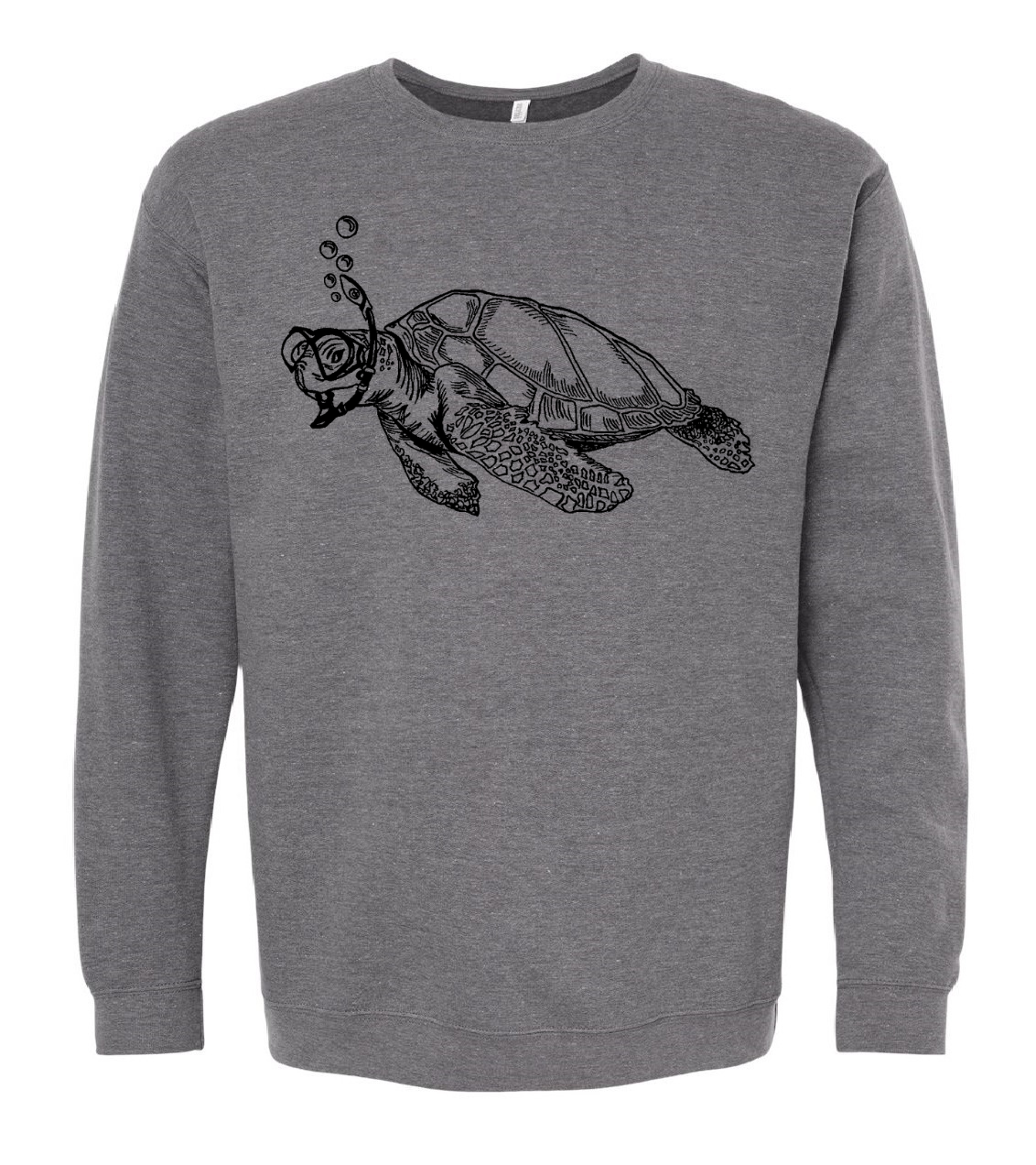 Snorkeling Sea Turtle Unisex Fleece Crewneck