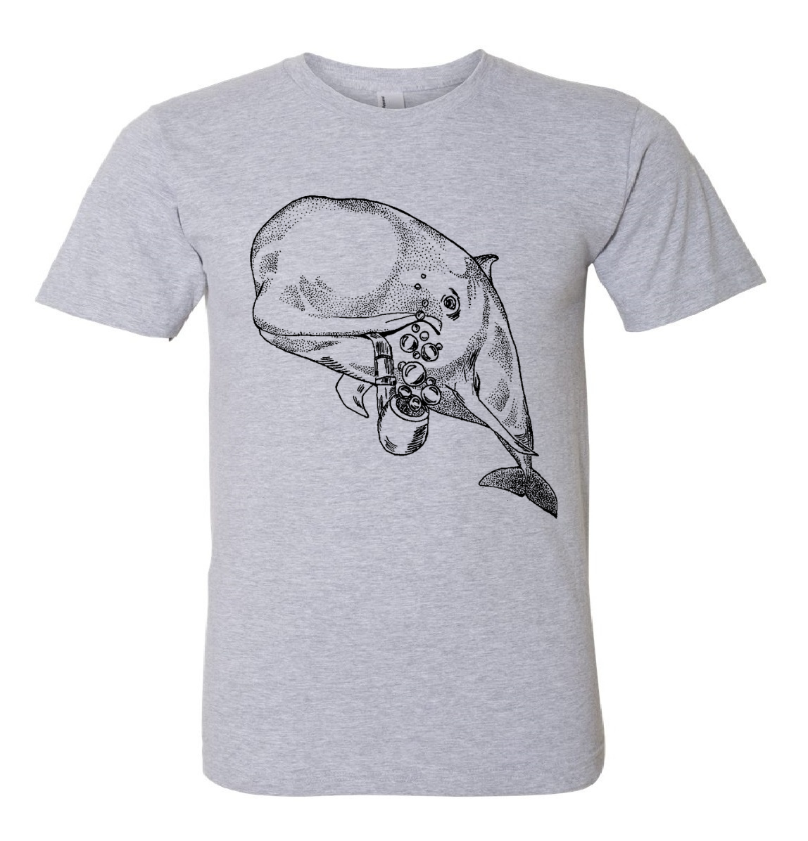 Pilot Whale with a Pipe Unisex T Shirt