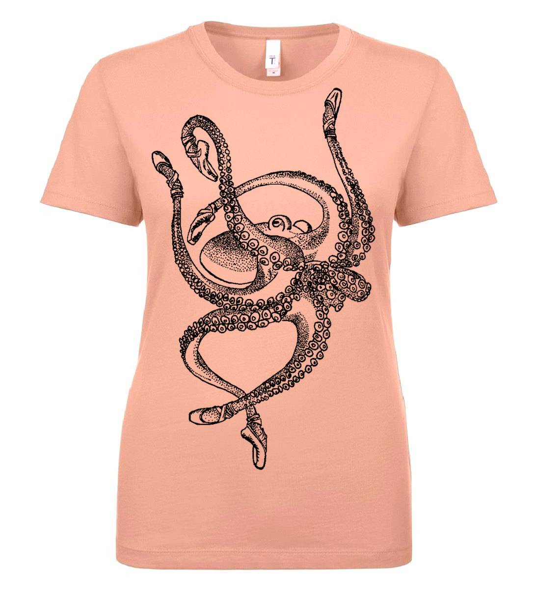 Octopus Ballet Dancer Ladies T Shirt