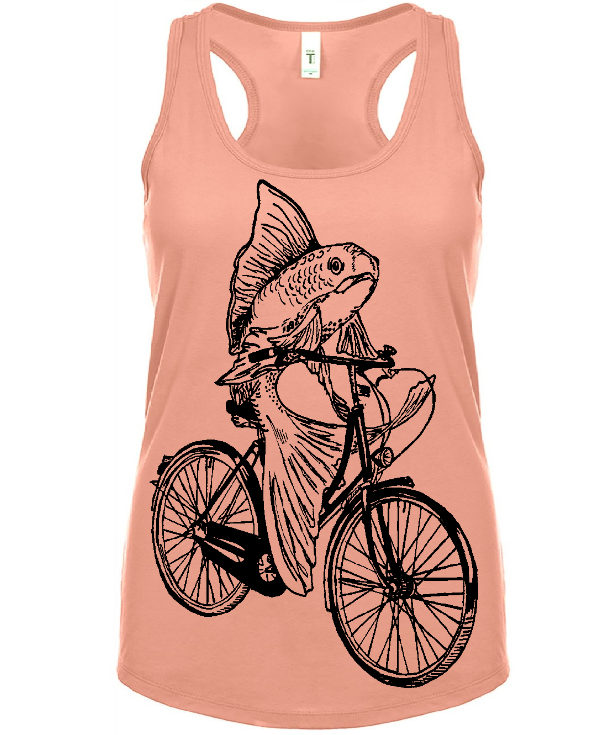 Fish on a Bicycle Ladies Tank Top