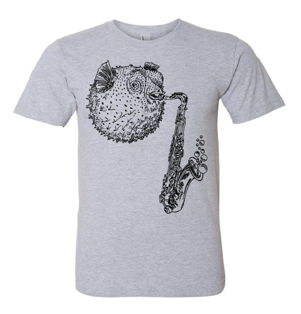 Blowfish Playing Saxophone Unisex T Shirt