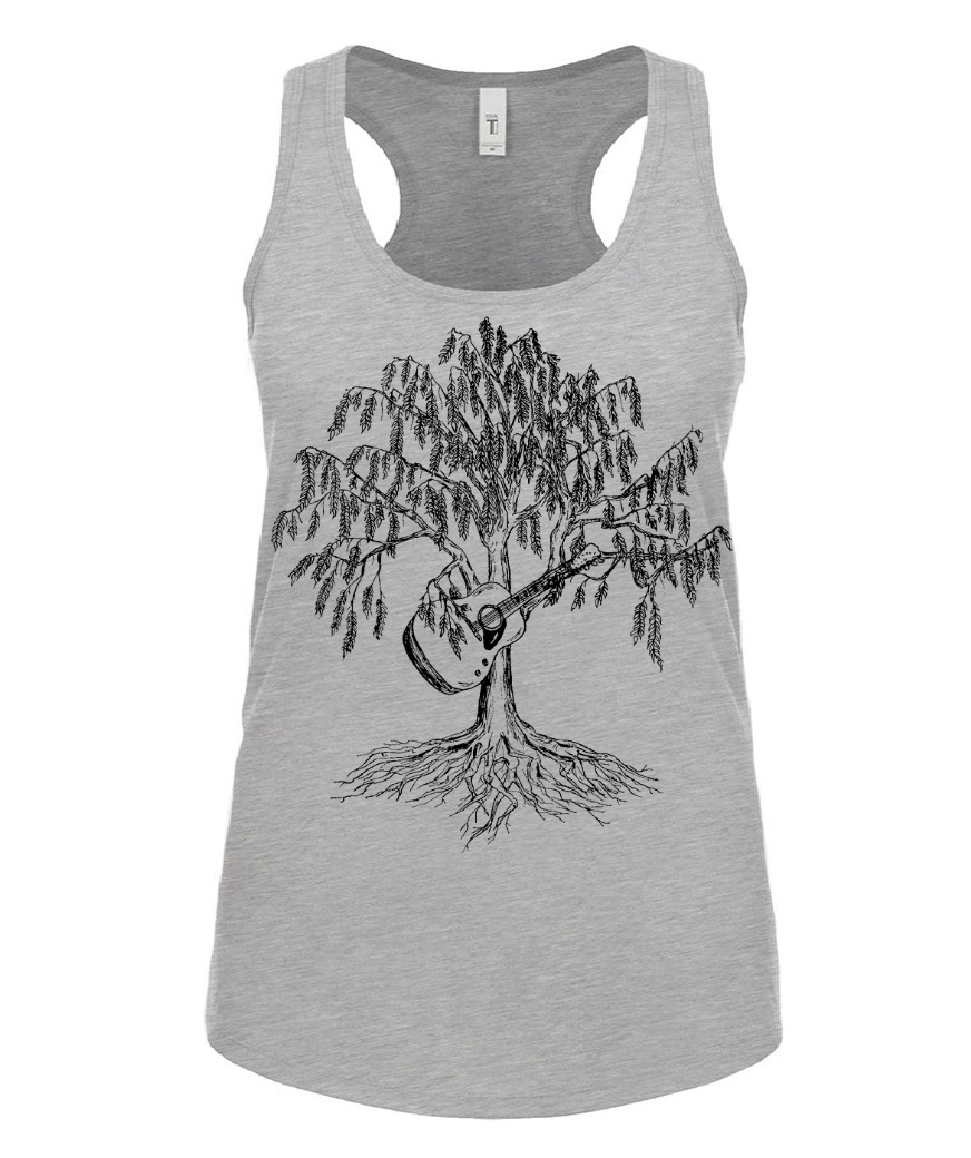 Weeping Willow Guitar Ladies Tank Top