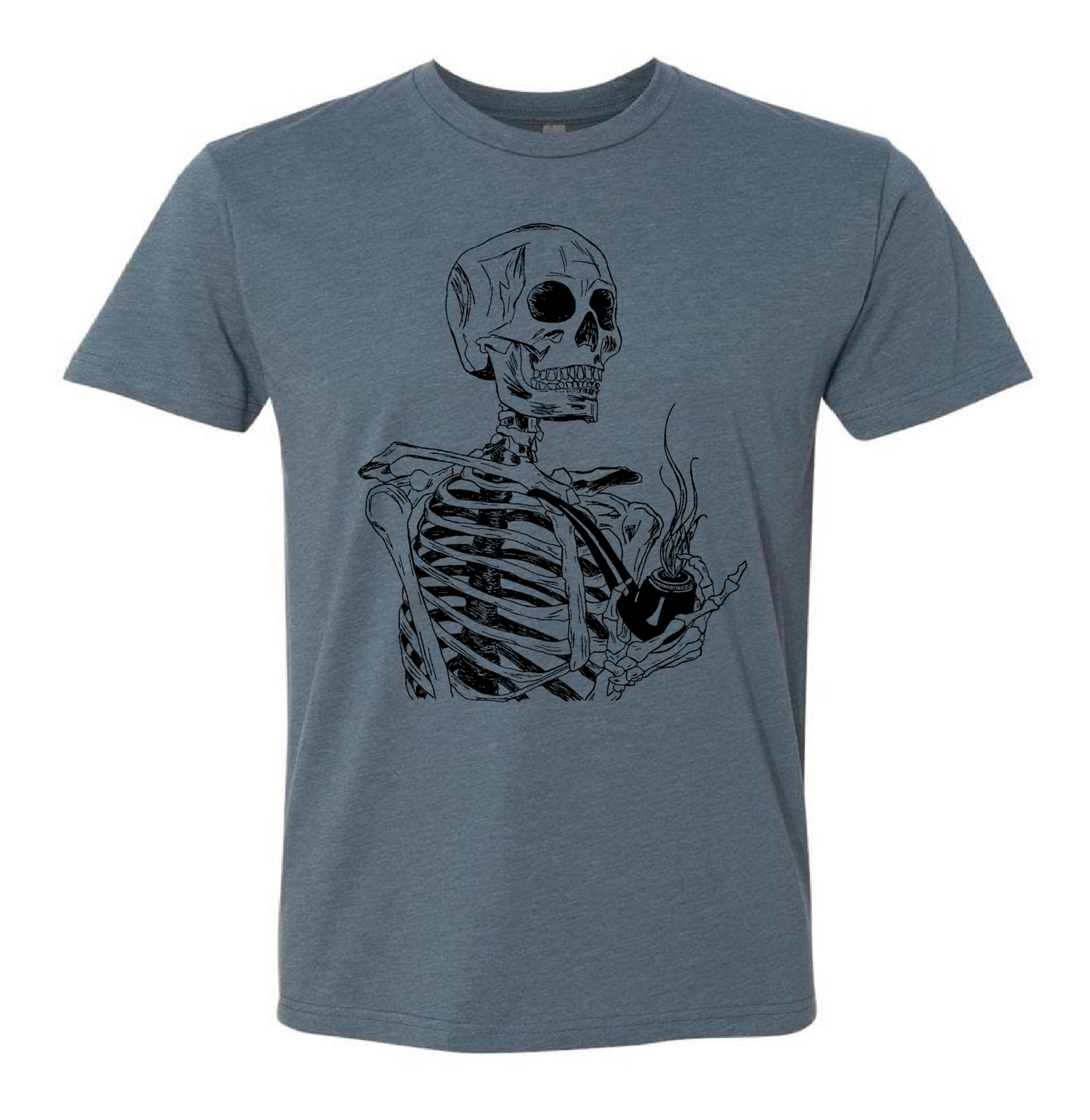 Skeleton Smoking a Pipe Unisex T Shirt